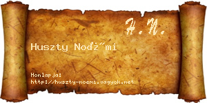 Huszty Noémi névjegykártya