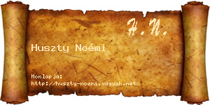 Huszty Noémi névjegykártya